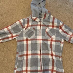 Brooklyn Cloth Red and Gray Plaid Sweater